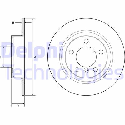 DELPHI BG4916C Тормозные диски DELPHI для MINI