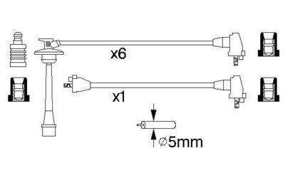 Комплект проводов зажигания BOSCH 0 986 356 924 для TOYOTA LAND CRUISER