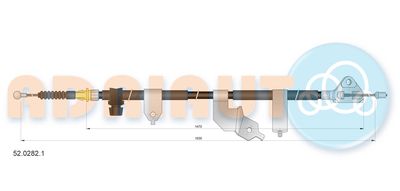 Cable Pull, parking brake 52.0282.1