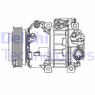 Компрессор, кондиционер DELPHI CS20415 для HYUNDAI GRAND SANTA FE