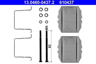 Комплектующие, колодки дискового тормоза ATE 13.0460-0437.2 для CITROËN XANTIA