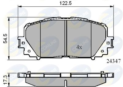 Комплект тормозных колодок, дисковый тормоз COMLINE CBP01767 для DAIHATSU CHARADE