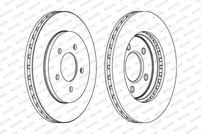 BREMSSCHEIBE FERODO DDF1059 1