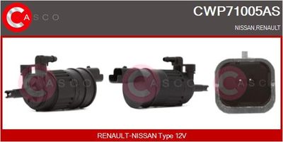 CASCO CWP71005AS Насос омывателя  для NISSAN INTERSTAR (Ниссан Интерстар)