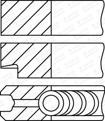 Комплект поршневых колец GOETZE ENGINE 08-137606-00 для SUZUKI IGNIS