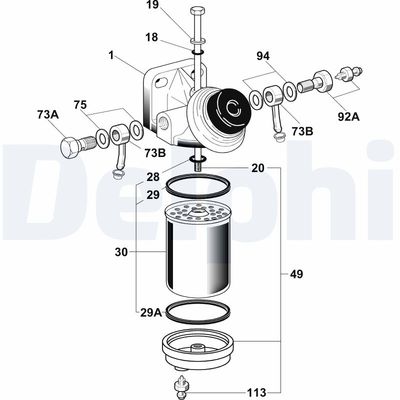 Filtr paliwa DELPHI 6260B765B