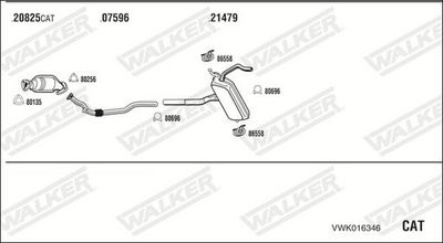 Изпускателна система WALKER VWK016346