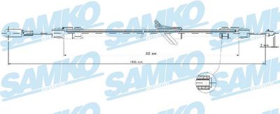 Тросик, cтояночный тормоз SAMKO C0140B для VW CRAFTER