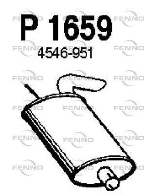 FENNO P1659 Глушник вихлопних газів для DODGE (Додж)