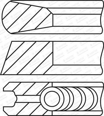 Set segmenti piston GOETZE ENGINE 08-449600-00