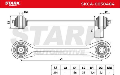носач, окачване на колелата STARK SKCA-0050484