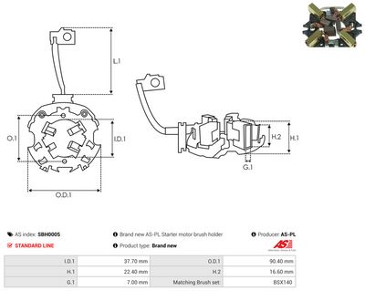 Vorschau Halter, Kohlebürsten Ansicht 2