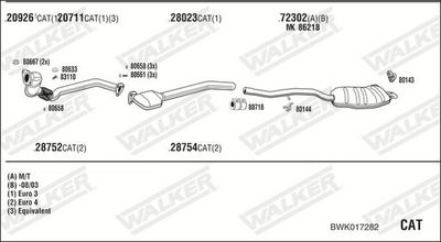 Изпускателна система WALKER BWK017282