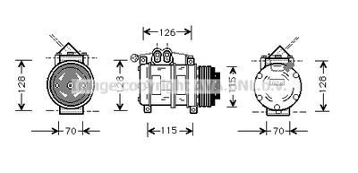 PRASCO BWK074 Компрессор кондиционера  для BMW 7 (E38) 730 i, iL