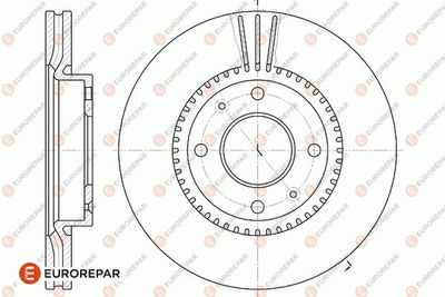 Тормозной диск EUROREPAR 1667853180 для HYUNDAI ELANTRA
