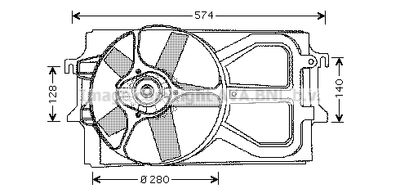 AVA QUALITY COOLING FD7517 Вентилятор системы охлаждения двигателя  для FORD ESCORT (Форд Ескорт)