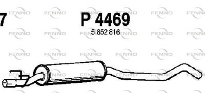 Средний глушитель выхлопных газов FENNO P4469 для OPEL TIGRA