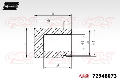 Поршень, корпус скобы тормоза MAXTECH 72948073 для JEEP GRAND CHEROKEE