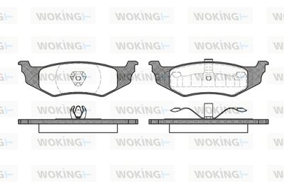 Комплект тормозных колодок, дисковый тормоз WOKING P5823.30 для CHRYSLER VISION