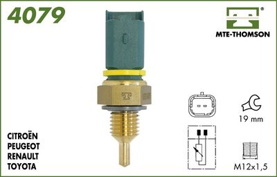 MTE-THOMSON 4079 Датчик включения вентилятора  для FIAT QUBO (Фиат Qубо)