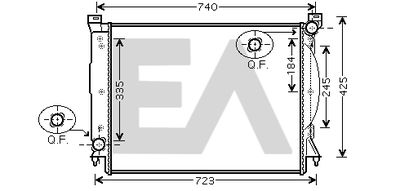 EACLIMA 31R02097 Радиатор охлаждения двигателя для AUDI A4 B6 Avant (8E5)