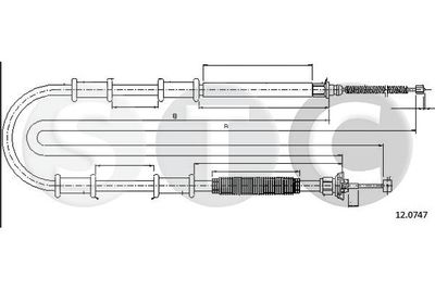 Тросик, cтояночный тормоз STC T481389 для FIAT DOBLO
