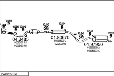 SISTEM DE ESAPAMENT MTS VW0012219A016300