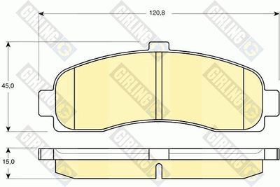 GIRLING 6110599 Тормозные колодки и сигнализаторы  для NISSAN MICRA II (K11) 1.0 i 16V