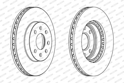BREMSSCHEIBE FERODO DDF1097 1