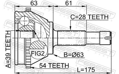 Joint Kit, drive shaft 2510-BOXA54