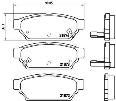 Комплект тормозных колодок, дисковый тормоз BREMBO P 54 016 для MITSUBISHI FTO
