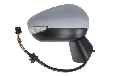 Zijspiegel Rechts (elektrisch, in reliëf, met verwarming, assistent rijstrookverandering, under-coated, elektrisch opklapbaar, met indicator, met temperatuursensor) past: CITROEN C3 AIRCROSS 06.17-03.