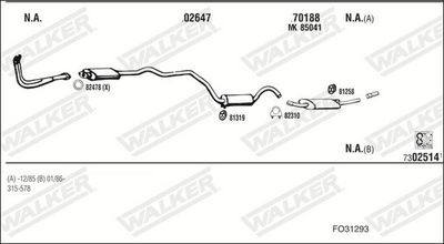 Изпускателна система WALKER FO31293