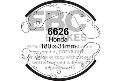 Комплект тормозных колодок EBC Brakes 6626 для HONDA JAZZ