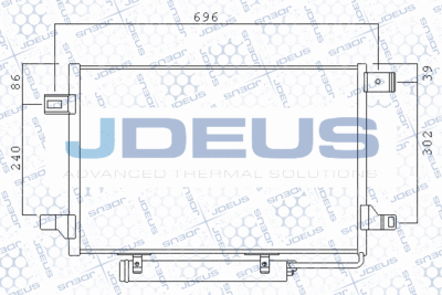 Конденсатор, кондиционер JDEUS 717M76 для MERCEDES-BENZ T2/LN1
