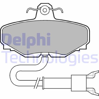 Комплект тормозных колодок, дисковый тормоз DELPHI LP601 для JAGUAR XJ220