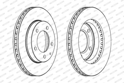 BREMSSCHEIBE FERODO DDF496C 1
