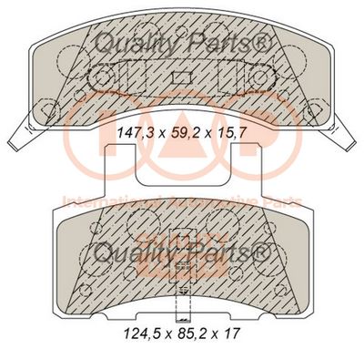 Комплект тормозных колодок, дисковый тормоз IAP QUALITY PARTS 704-01041 для CHEVROLET TAHOE
