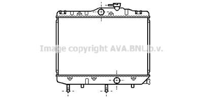 Радиатор, охлаждение двигателя AVA QUALITY COOLING TO2109 для TOYOTA STARLET