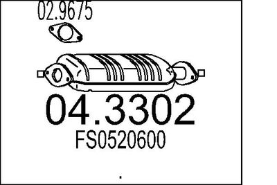 Катализатор MTS 04.3302 для MAZDA XEDOS