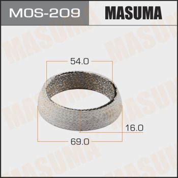 Уплотнительное кольцо, труба выхлопного газа MASUMA MOS-209 для TOYOTA HARRIER