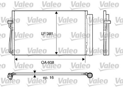 VALEO 817851 Радіатор кондиціонера для BMW (Бмв)