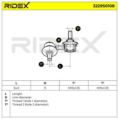 биалета RIDEX 3229S0108