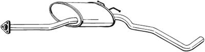Средний глушитель выхлопных газов KLOKKERHOLM 282-865 для OPEL SENATOR