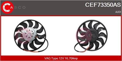 CASCO CEF73350AS Вентилятор системы охлаждения двигателя для AUDI A6 C6 Avant (4F5)