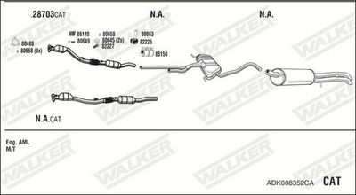 Изпускателна система WALKER ADK008352CA