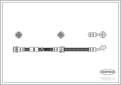 Тормозной шланг CORTECO 19035112 для NISSAN 100NX