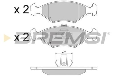 Комплект тормозных колодок, дисковый тормоз BREMSI BP2959 для FIAT ALBEA