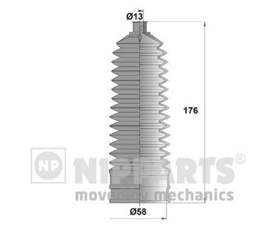 Комплект пыльника, рулевое управление NIPPARTS N2844028 для HONDA INSIGHT
