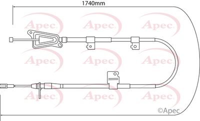 Cable Pull, parking brake APEC CAB1322